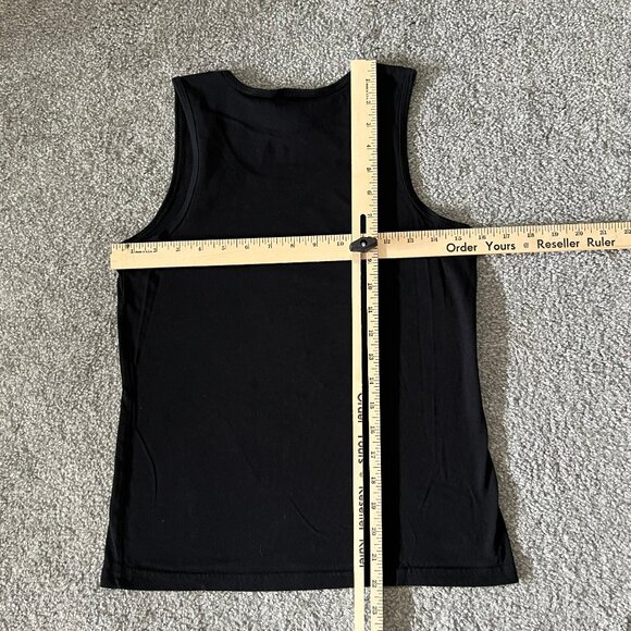 Vintage Varsity cheer tank top womens medium black orange love sporty USA 90s - Picture 7 of 9